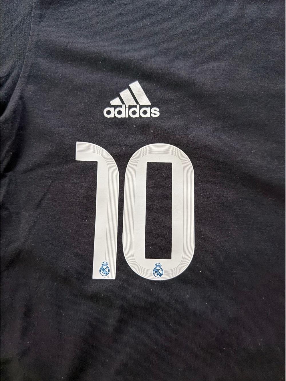 XL Adidas Real Madrid Black Cotton T-shirt Mbappe #10 25/26